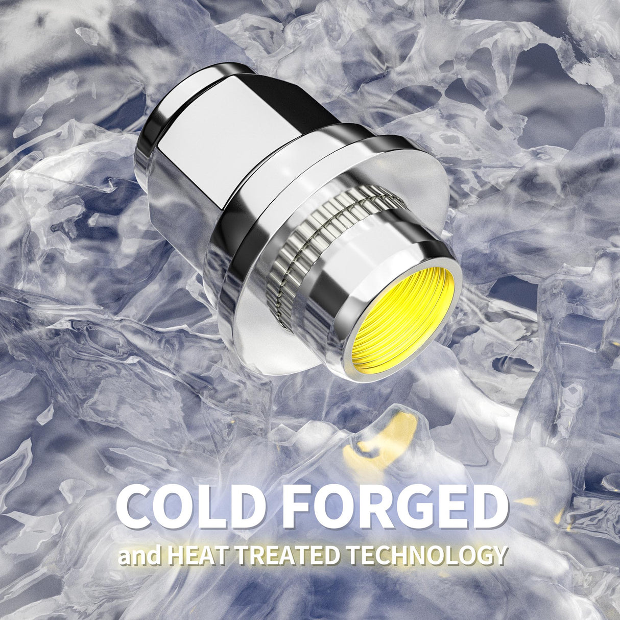 Richeer M12x1.5 Lug Nuts, 24PCS Bulge Acorn, Closed End for Trucks & SUVs - Chrome