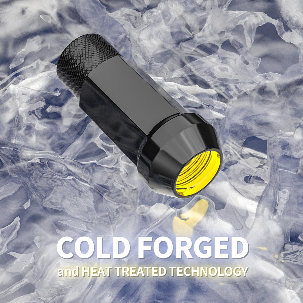 Richeer M12x1.5 Lug Nuts, 20PCS Bulge Acorn, Open End for Trucks & SUVs - Chrome