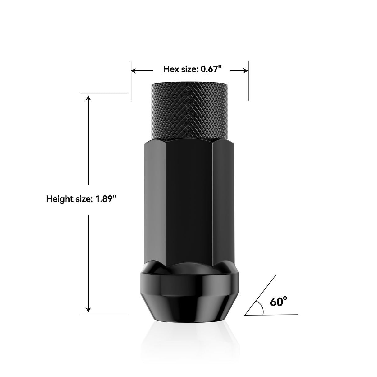 Richeer M12x1.5 Lug Nuts, 20PCS Bulge Acorn, Open End for Trucks & SUVs - Chrome