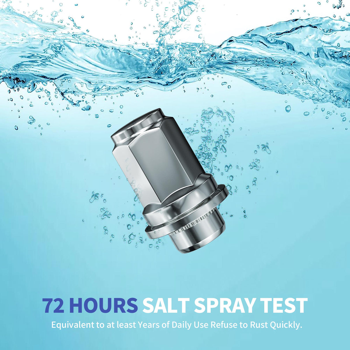 Richeer M12x1.5 Lug Nuts, 24PCS Bulge Acorn, Closed End for Trucks & SUVs - Chrome