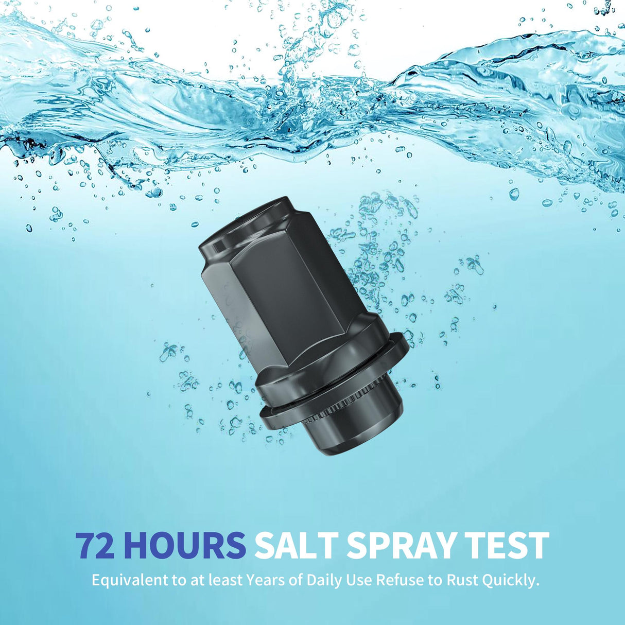 Richeer M12x1.5 Lug Nuts, 24PCS Bulge Acorn, Closed End for Trucks & SUVs - Black