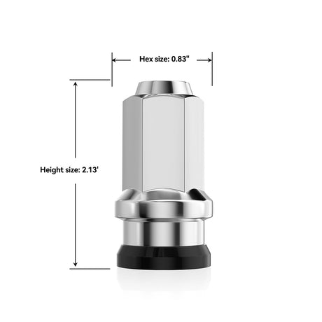 Richeer M14x1.5 Lug Nuts, 32PCS Spline Acorn, Closed End for Trucks & SUVs - Chrome