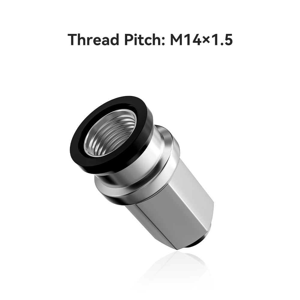 Richeer M14x1.5 Lug Nuts, 32PCS Spline Acorn, Closed End for Trucks & SUVs - Chrome