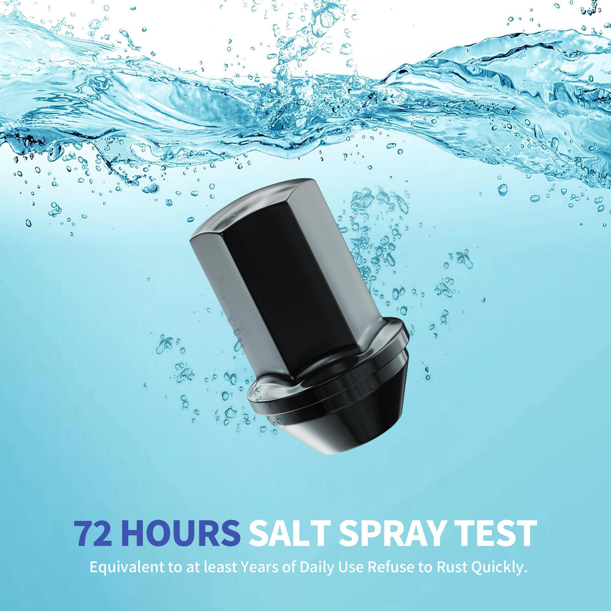 Richeer M14x1.5 Lug Nuts, 24PCS Bulge Acorn, Closed End for Trucks & SUVs - Black