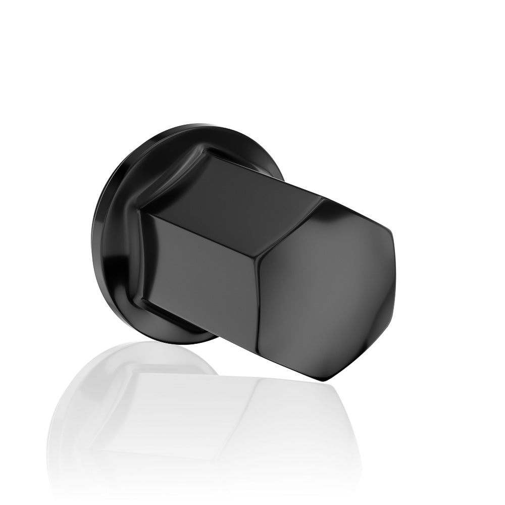 Richeer M14x1.5 Lug Nuts, 24PCS Bulge Acorn, Closed End for Trucks & SUVs - Black