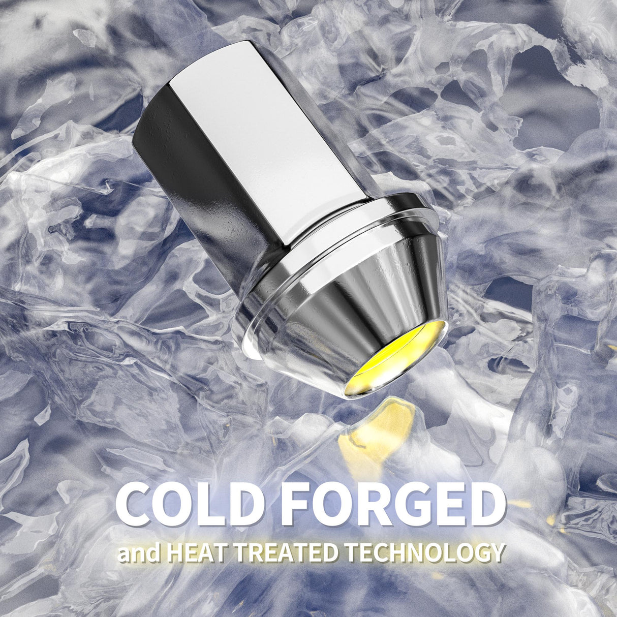 Richeer M14x1.5 Lug Nuts, 24PCS Bulge Acorn, Closed End for Trucks & SUVs - Chrome