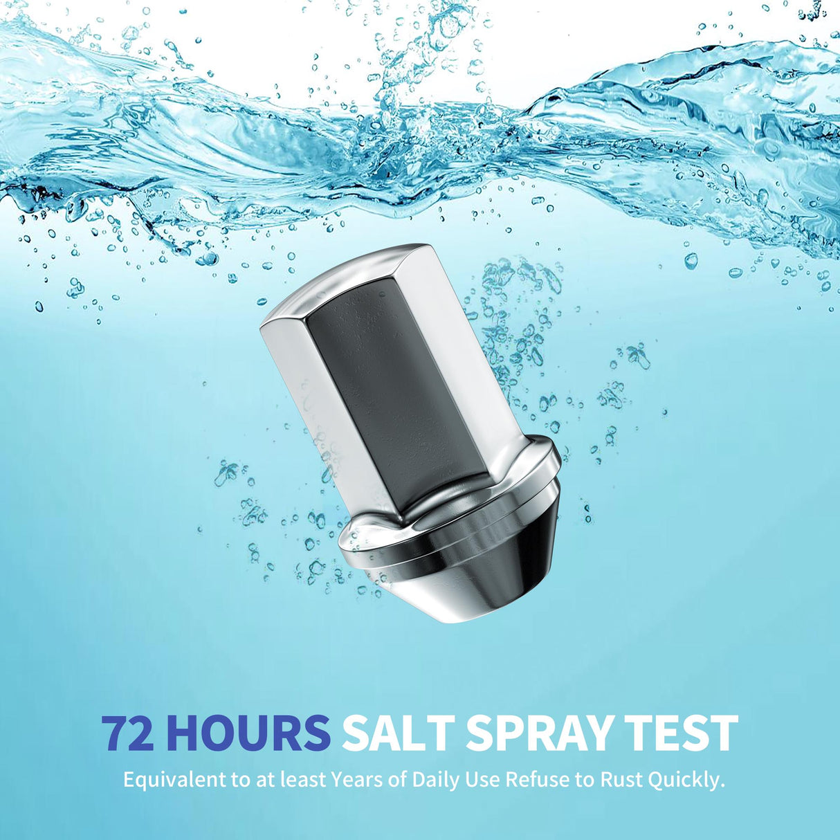 Richeer M14x1.5 Lug Nuts, 24PCS Bulge Acorn, Closed End for Trucks & SUVs - Chrome