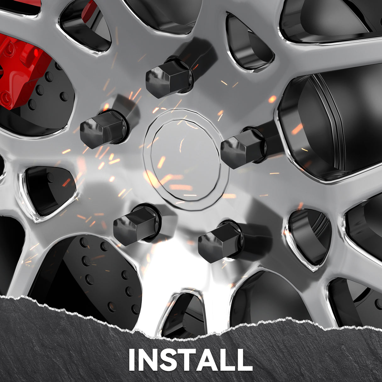 Richeer M14x1.5 Lug Nuts, 20PCS Bulge Acorn, Closed End for Trucks & SUVs