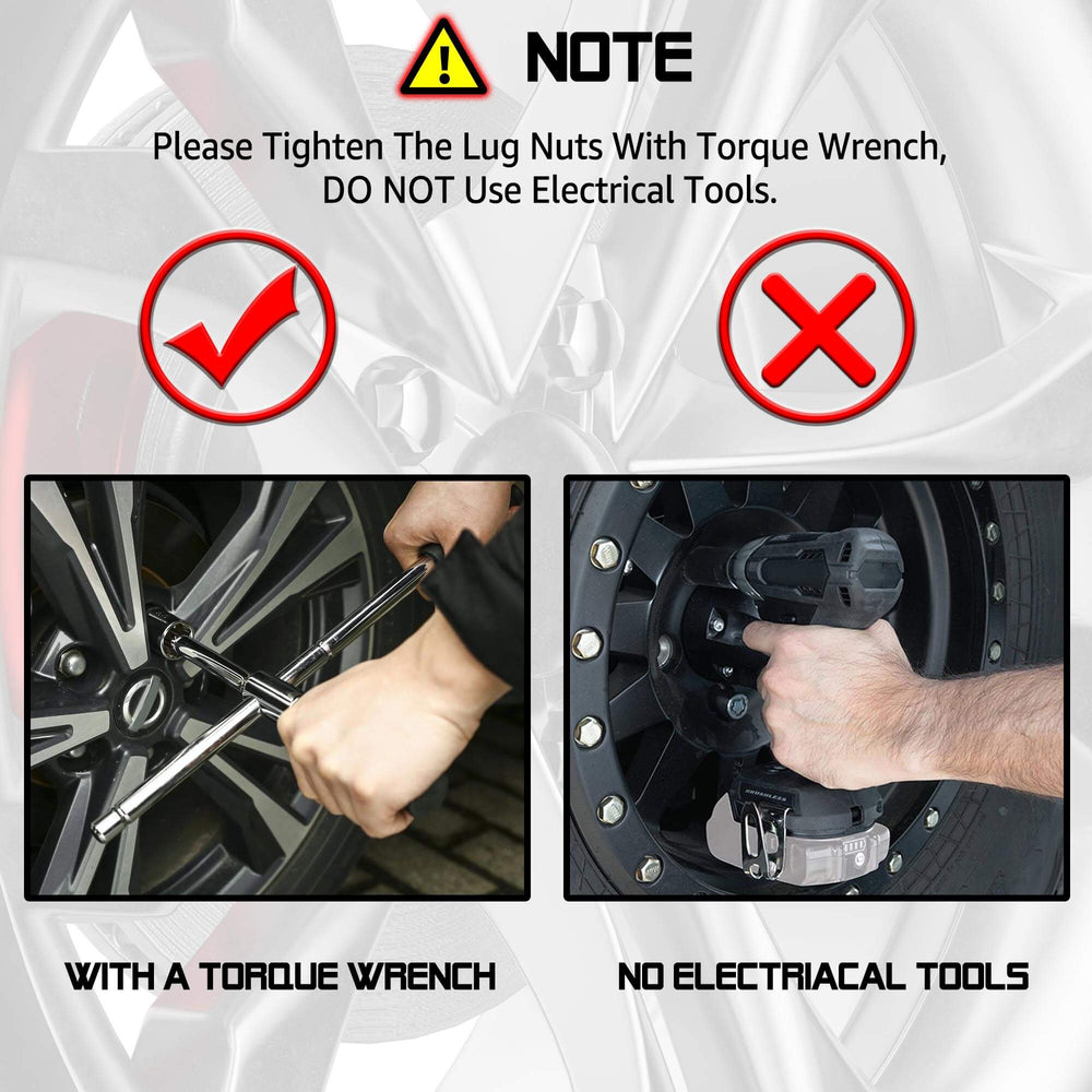 Richeer M14x1.5 Lug Nuts, 20PCS Bulge Acorn, Closed End for Trucks & SUVs - Chrome