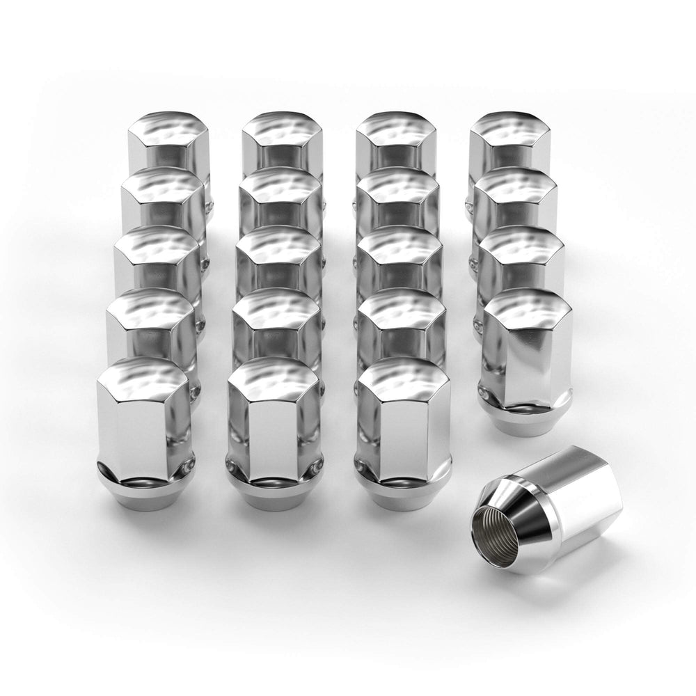 Richeer M14x1.5 Lug Nuts, 20PCS Bulge Acorn, Closed End for Trucks & SUVs - Chrome