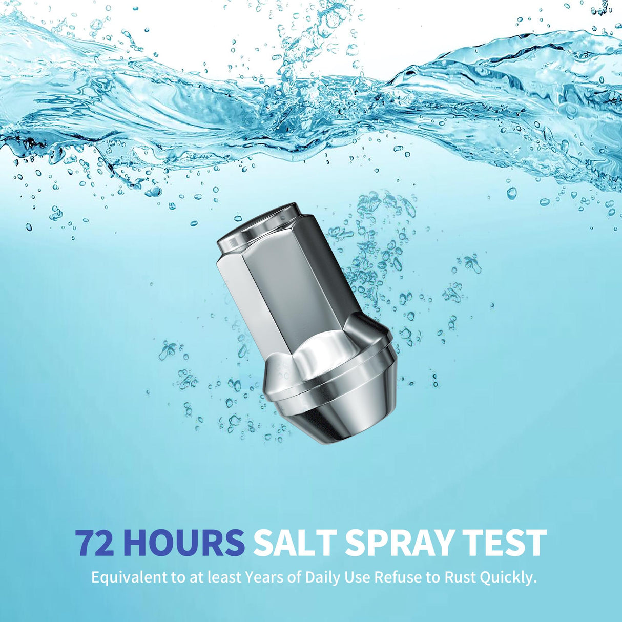 Richeer M14x2 Lug Nuts, 24PCS, Open End ET for Trucks & SUVs - Chrome