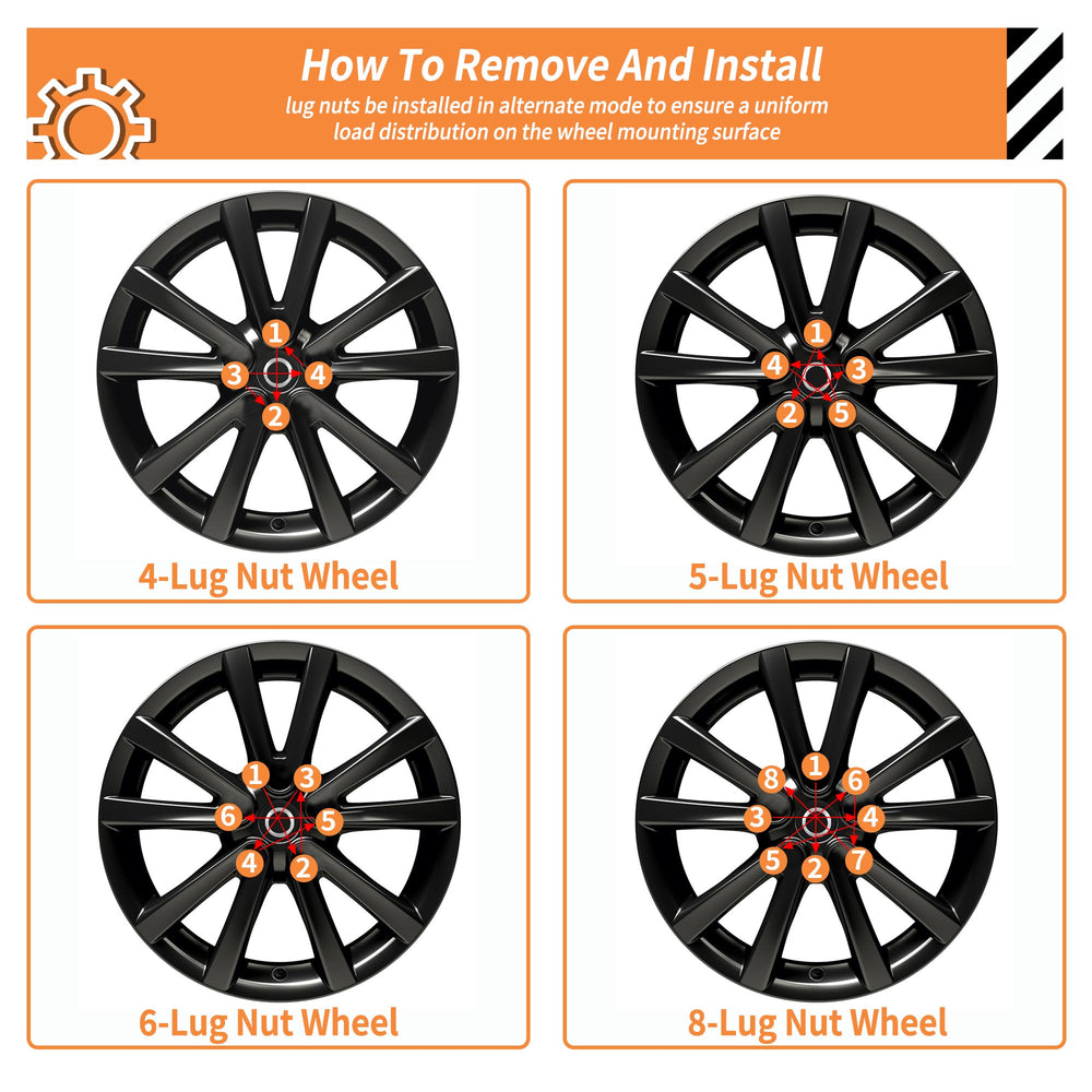 Richeer 9/16-18 Lug Nuts, 32PCS Spike, Closed End for Trucks & SUVs - Chrome