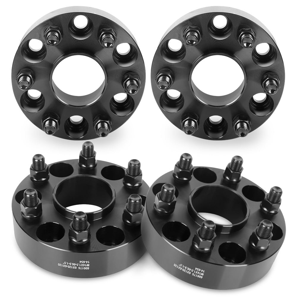Richeer 6x120mm Hub Centric Wheel Spacers Fits 2015 + Chevy Colorado 2018 + Traverse 2015 + GMC Acadia Canyon- 1.5" Thick Black