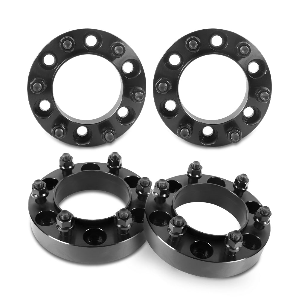 Richeer 6x5.5" Hub Centric Wheel Spacers Fits Toyota 2003-2022 4-Runner 2000-2023 Tacoma 2000-2006 Tundra 2007-2014 FJ Cruiser- 1.25" Thick Black