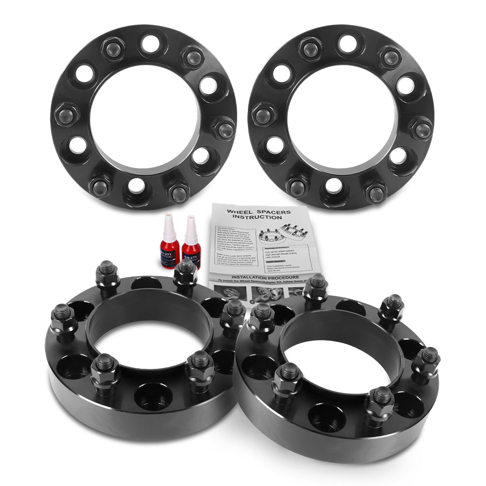 Richeer 6x5.5" Hub Centric Wheel Spacers Fits Toyota 2003-2022 4-Runner 2000-2023 Tacoma 2000-2006 Tundra 2007-2014 FJ Cruiser- 1.25" Thick Black