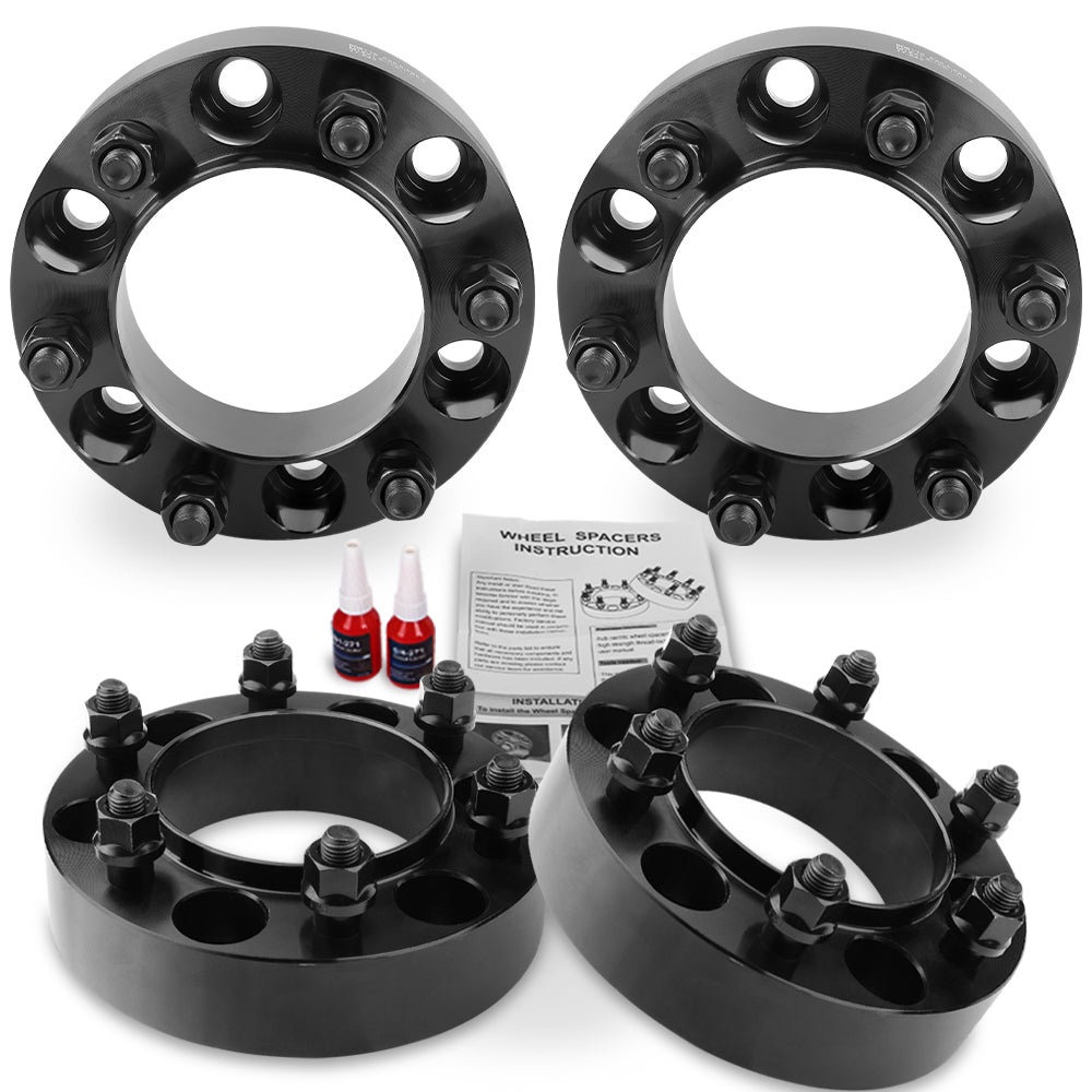 Richeer 6x5.5" Hub Centric Wheel Spacers Fits Toyota 2003-2022 4-Runner 2000-2023 Tacoma 2000-2006 Tundra 2007-2014 FJ Cruiser- 1.5" Thick Black