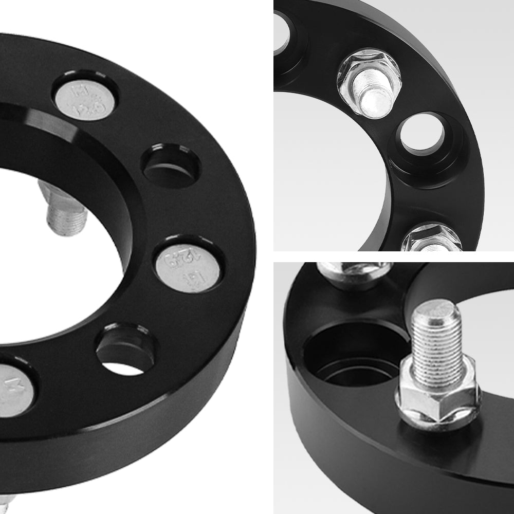 Richeer 5x4.5" Wheel Spacers for Off-Road Vehicles (Ford, Jeep & More)-1" Thick Black