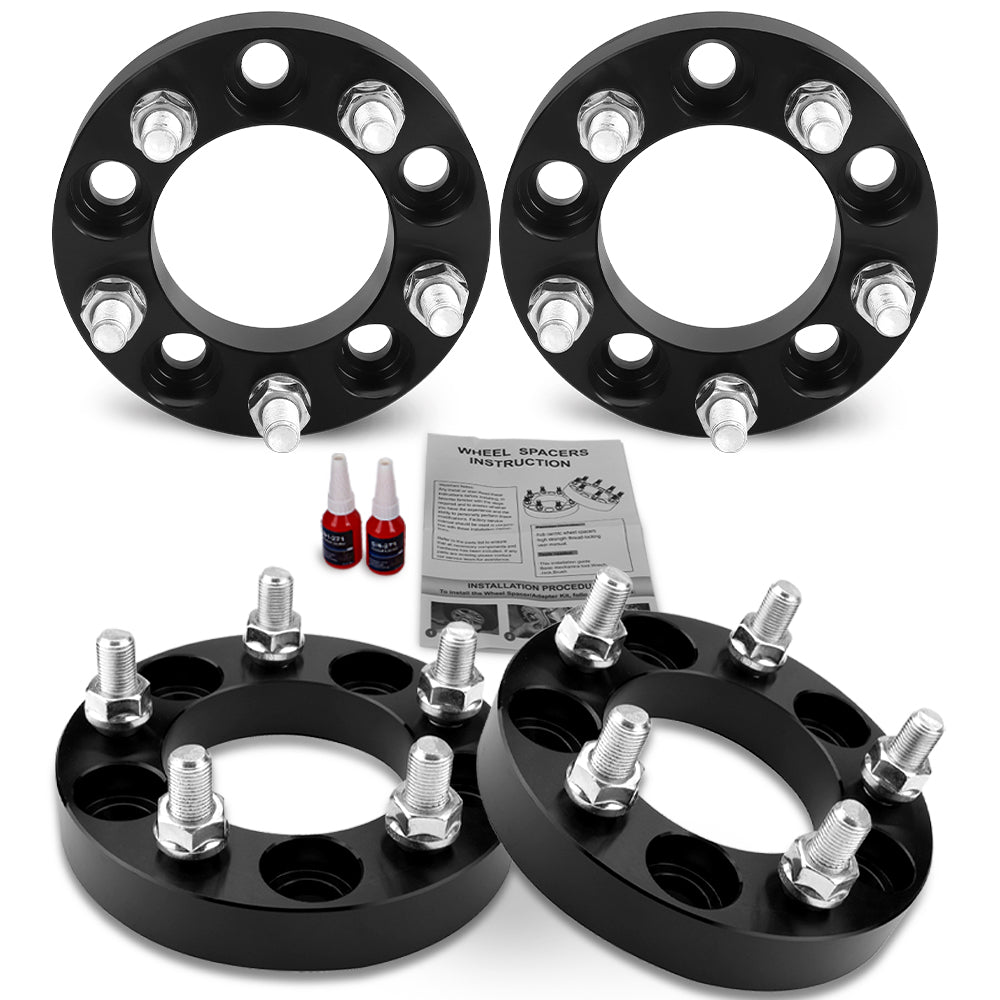 Richeer 5x4.5" Wheel Spacers for Off-Road Vehicles (Ford, Jeep & More)-1" Thick Black