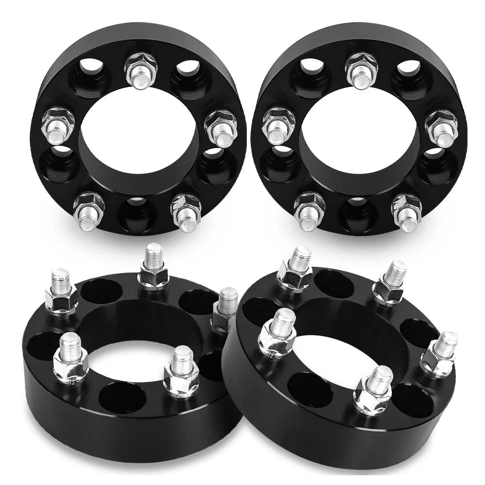 Richeer 5x4.5" Wheel SpacersWheel Spacer for Wrangler Ranger Explorer Mustang Edge with 1/2-20 Studs 82.5mm Center Bore- 1.5" Thick Black