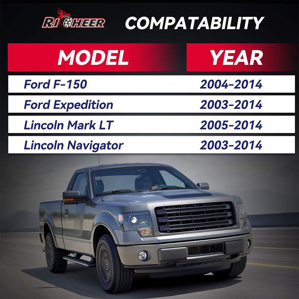 Richeer 6x135mm Hub Centric Wheel Spacers Fits 2004-2014 Ford F-150 Expedition Navigator-2" Thick Black