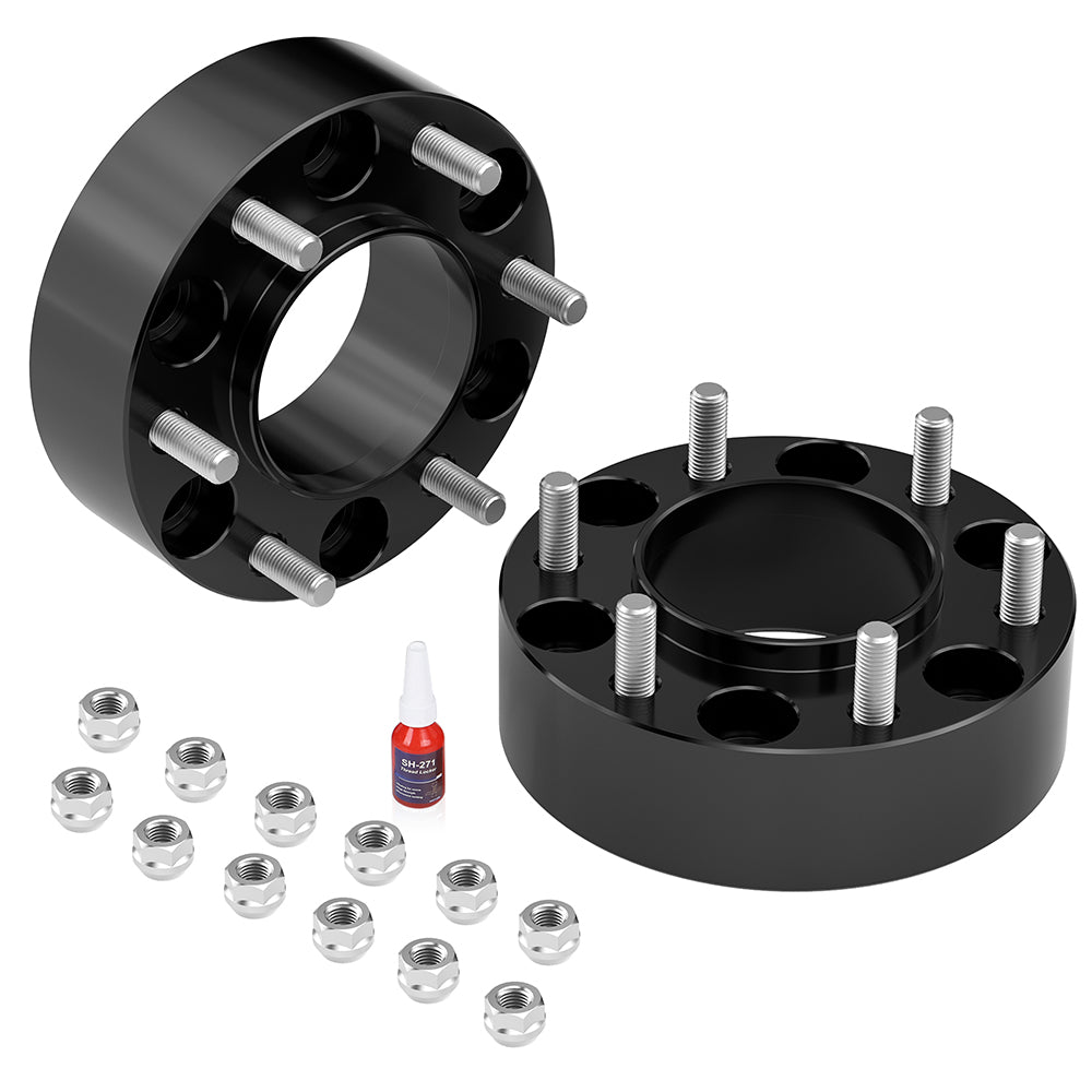 Richeer 6x135mm Hub Centric Wheel Spacers Fits 2004-2014 Ford F-150 Expedition Navigator-2" Thick Black