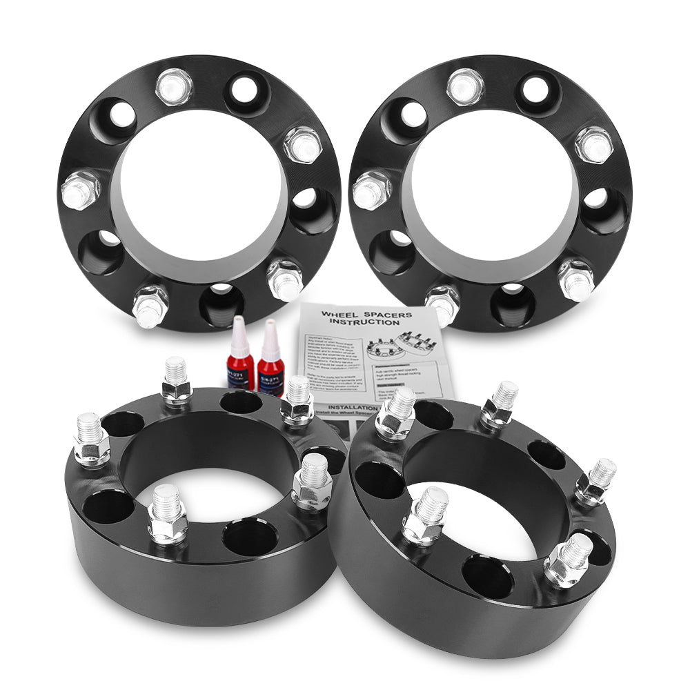 Richeer 5x5.5" Wheel Spacers for Off-Road Vehicles (Ram & More)-2" Thick Black