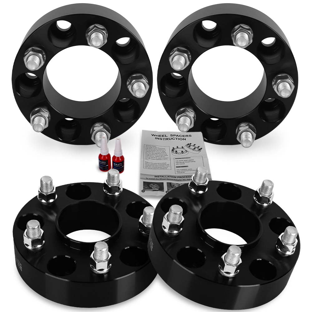 Richeer 5x5" Hub Centric Wheel Spacers Fits Jeep Gladiator | 2011+ Grand Cherokee | 2018+ Wrangler-1.5" Thick Black