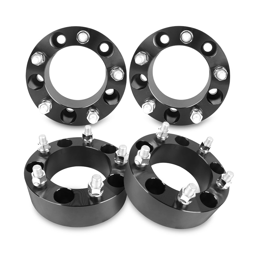 Richeer 5x5.5" Wheel Spacers for Off-Road Vehicles(Ram, Jeep, Ford & More)-2" Thick Black