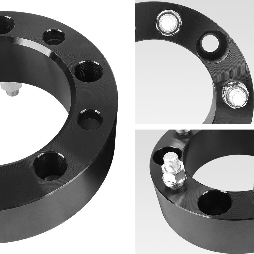 Richeer 5x5.5" Wheel Spacers for Off-Road Vehicles(Ram, Jeep, Ford & More)-2" Thick Black