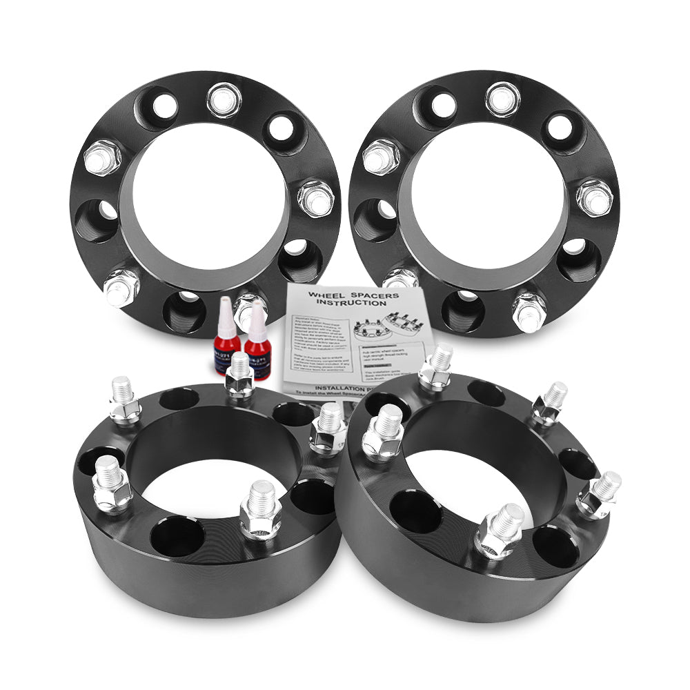 Richeer 5x5.5" Wheel Spacers for Off-Road Vehicles(Ram, Jeep, Ford & More)-2" Thick Black