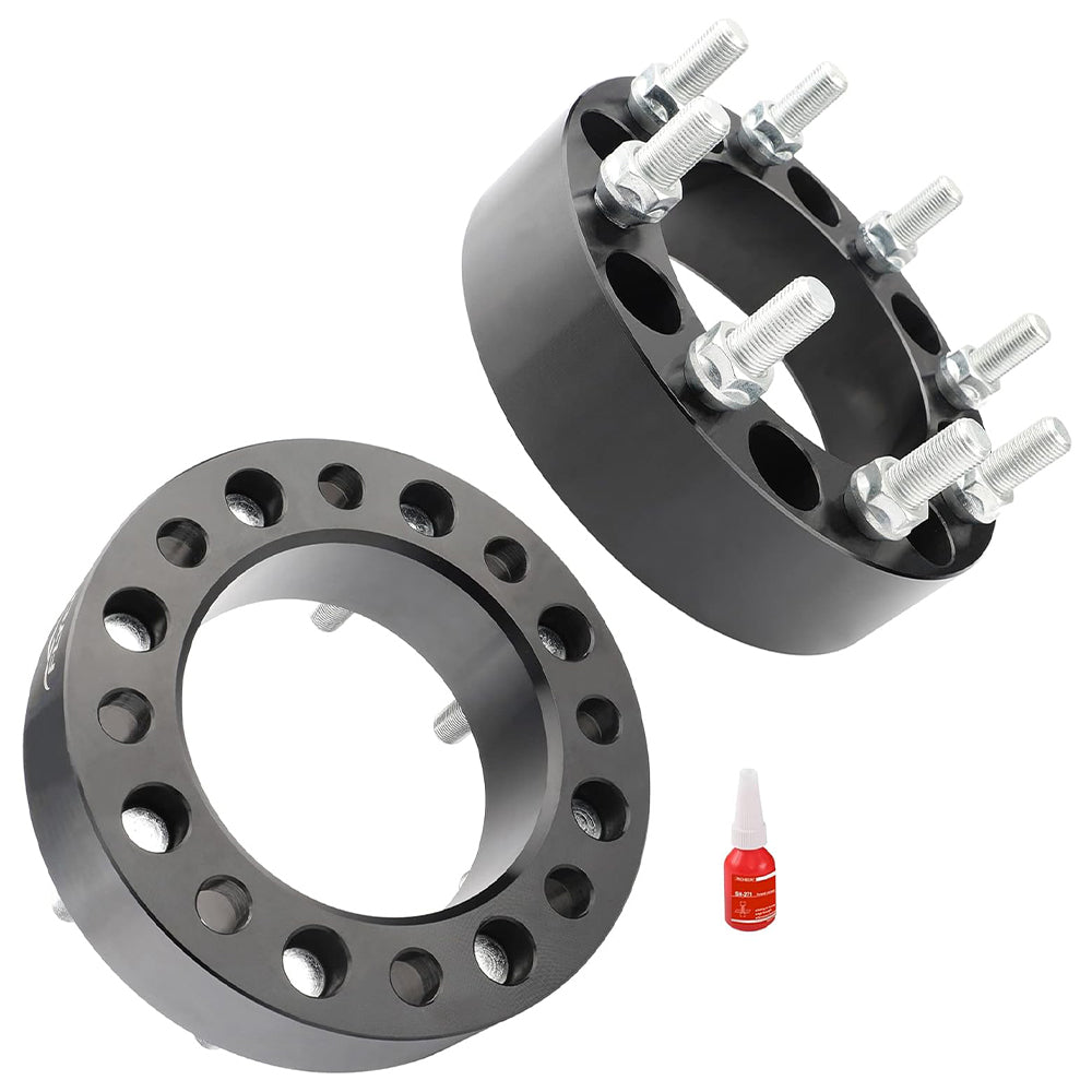 Richeer 8x6.5" Wheel Spacers for Off-Road Vehicles (Ram, Ford & More)-2" Thick Black