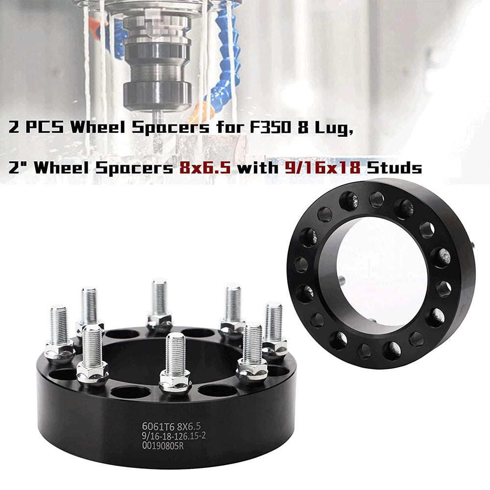 Richeer 8x6.5" Wheel Spacers for Off-Road Vehicles (Ram, Ford & More)-2" Thick Black