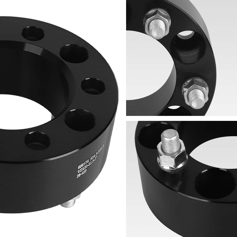 Richeer 5x4.5" Wheel Spacer for Wrangler Ranger Explorer Mustang Edge with 1/2-20 Studs 82.5mm Center Bore- 2" Thick