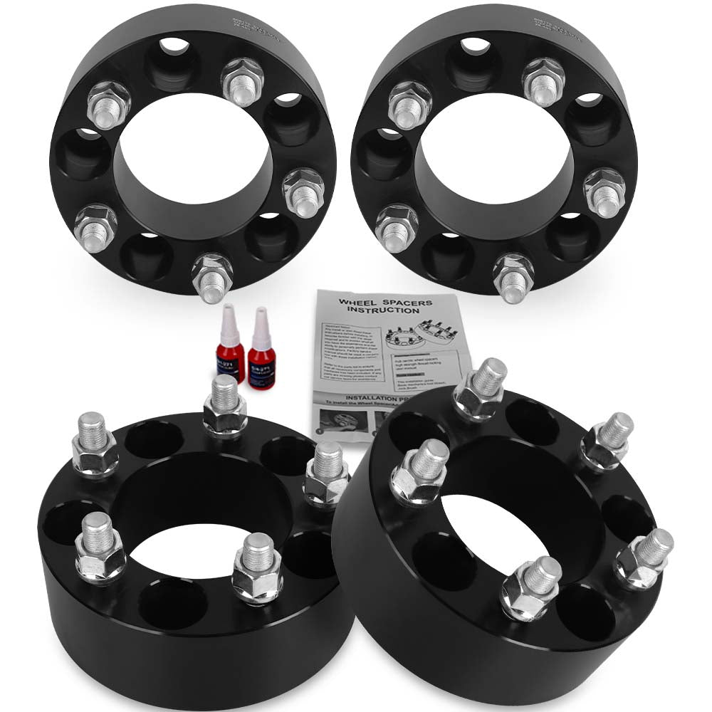 Richeer 5x4.5" Wheel Spacer for Wrangler Ranger Explorer Mustang Edge with 1/2-20 Studs 82.5mm Center Bore- 2" Thick