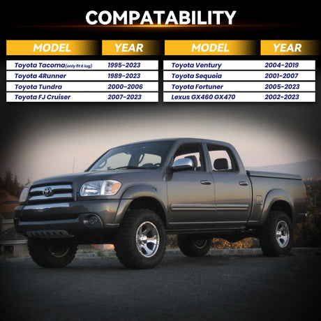 Richeer 6x5.5" Hub Centric Wheel Spacers Fits Toyota 2003-2023 4-Runner 2000-2022 Tacoma 2000-2006 Tundra 2007-2014 FJ Cruiser - 2" Thick
