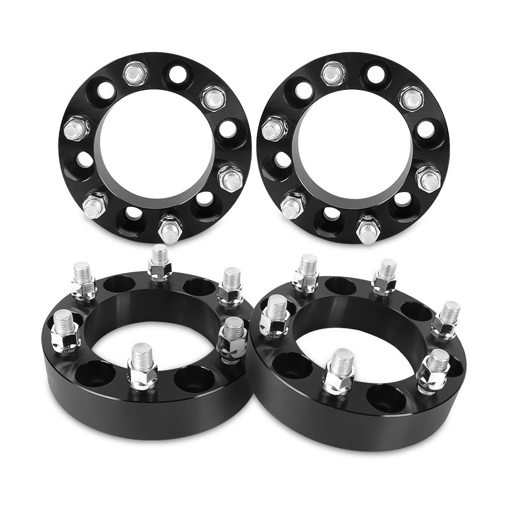 Richeer 6x5.5" Wheel Spacers for Off-Road Vehicles (Chevy, GMC, Ram & More)- 1.5" Thick Black