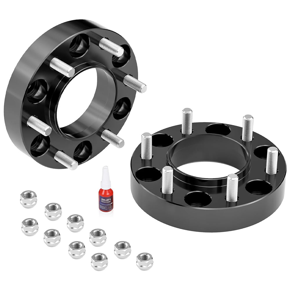 Richeer 6x135mm Hub Centric Wheel Spacers Fits 2004-2014 Ford F150 Expedition Navigator-1.25" Thick Black