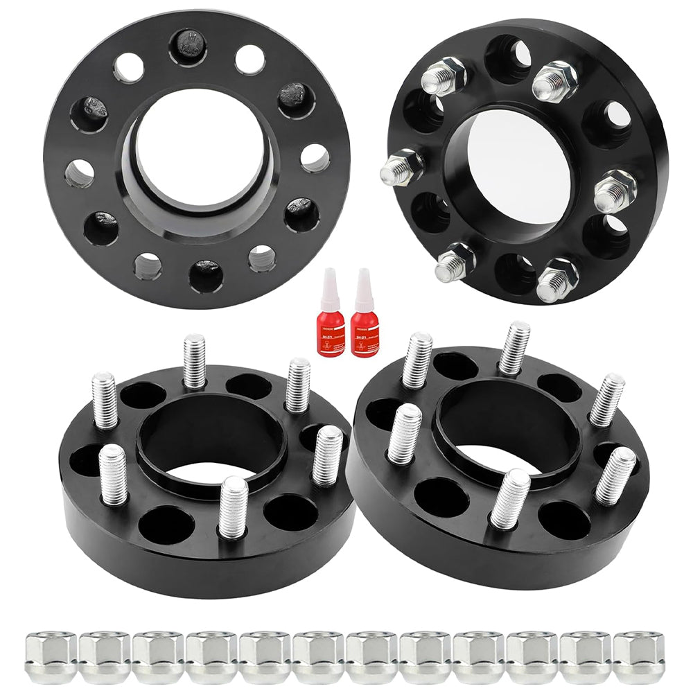 Richeer 6x135mm Hub Centric Wheel Spacers Fits 2004-2014 Ford F150 Expedition Navigator-1.25" Thick Black