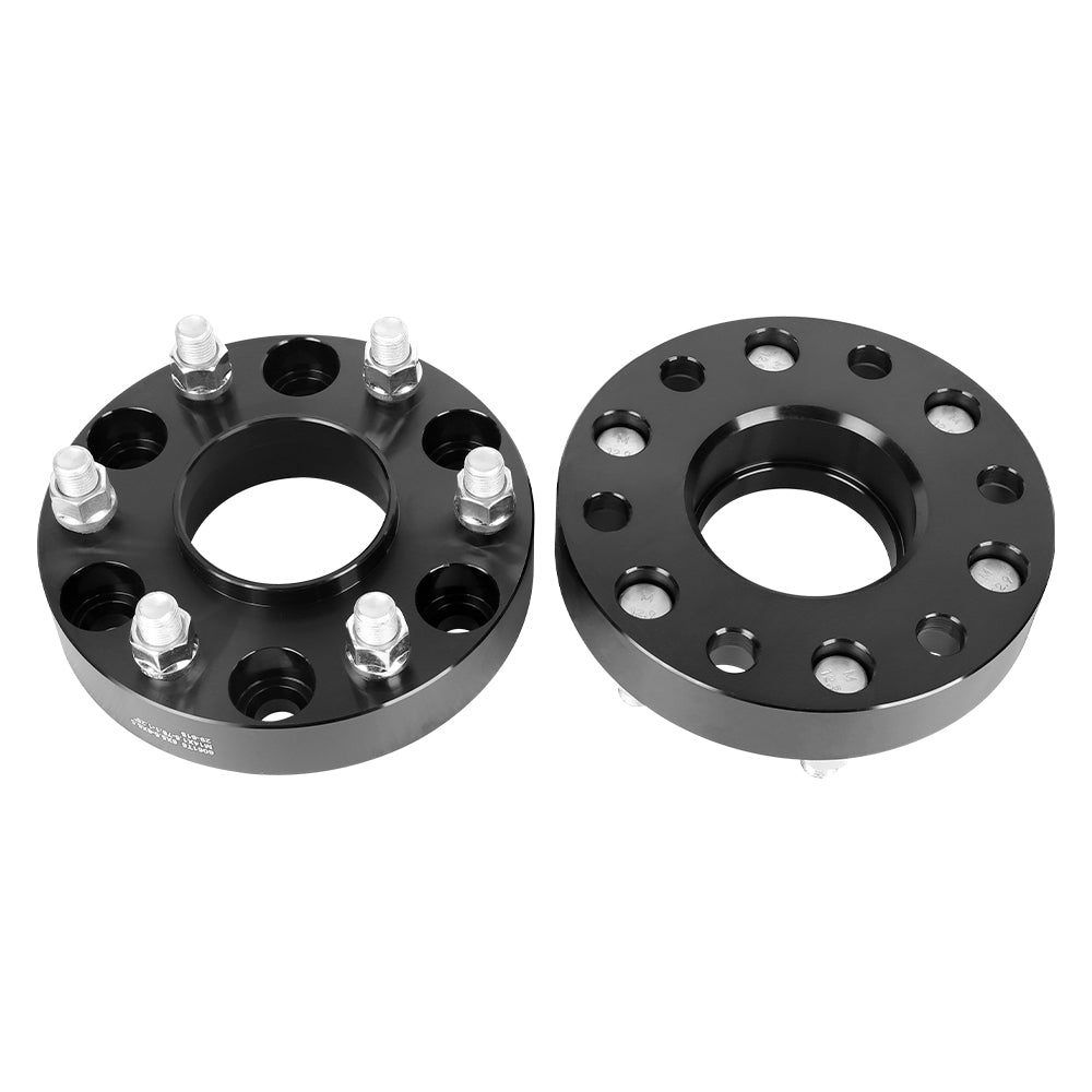 Richeer 6x5.5" Hub Centric Wheel Spacers Fits 1999+ Chevy Silverado | 2023+ Colorado | 1999+ GMC Sierra | 2023+ Canyon-1.25" Thick Black