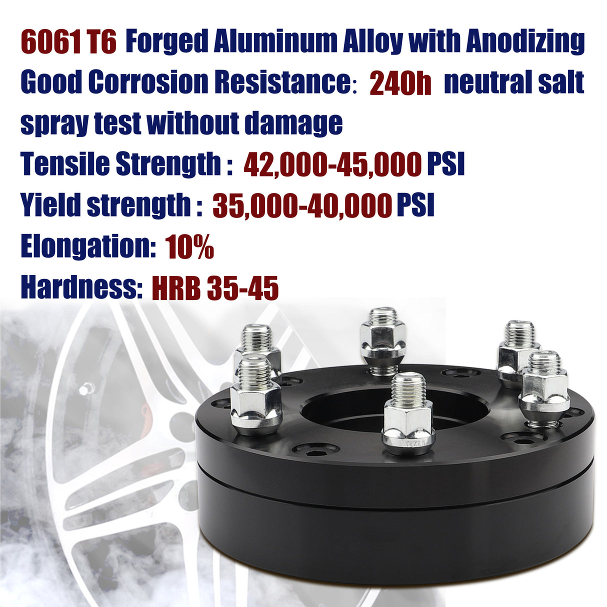 Richeer 5x5" to 6x5.5" Wheel Adapters for GM & Jeep 5 To 6 Lug Conversion