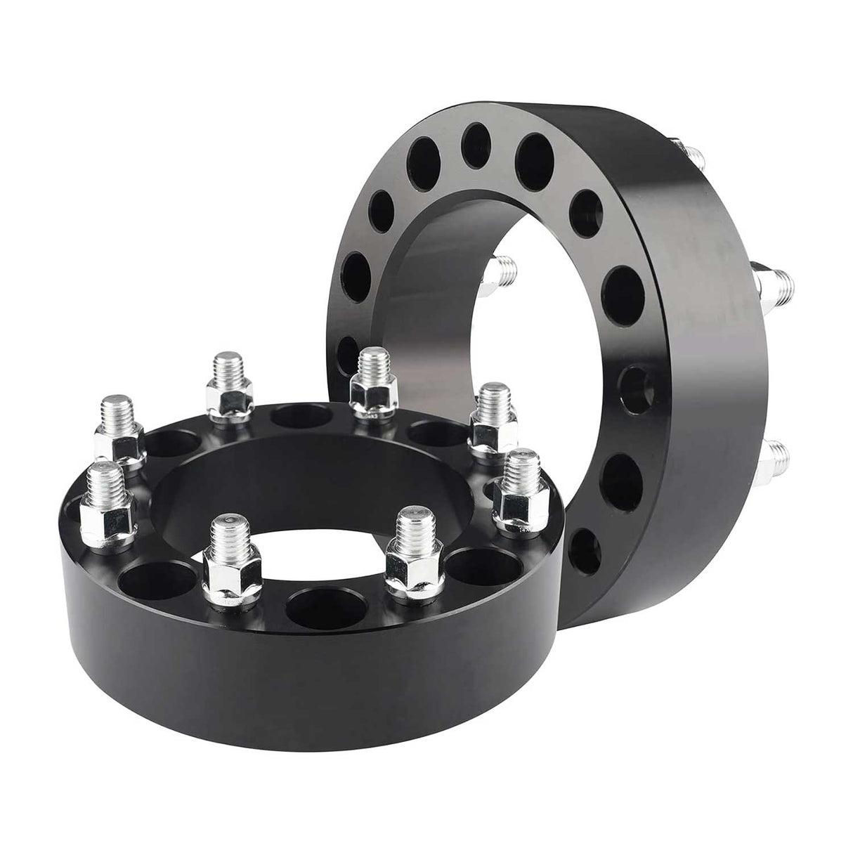 Richeer 8x170mm M14×2.0 Wheel Spacers Fits 1999-2004 Ford F250 F350 Super Duty| Single Rear Wheel | Dual Rear Wheel -2" Thick Black