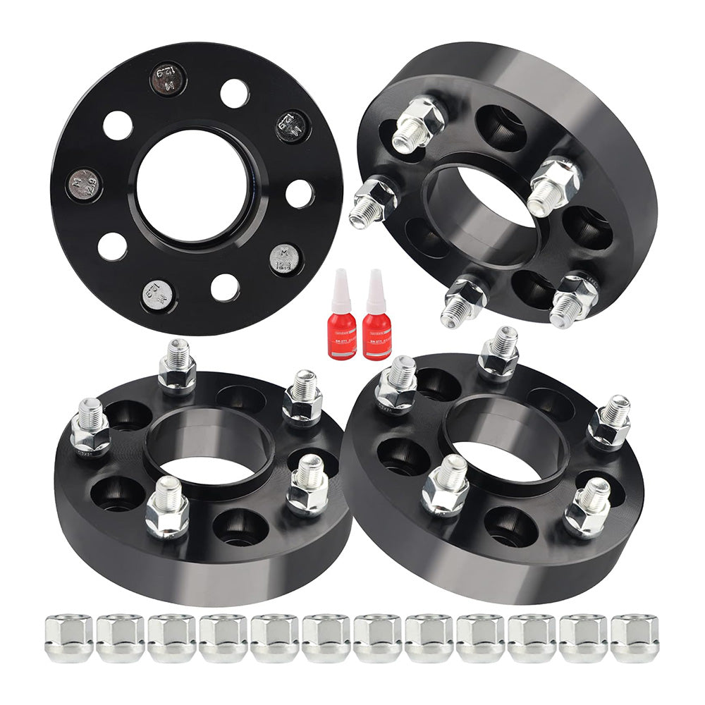 Richeer 1.25 inch 5x4.5" to 5x5" Hubcentric Wheel Adapters for Off-Road Vehicles (Ford, Jeep & More)