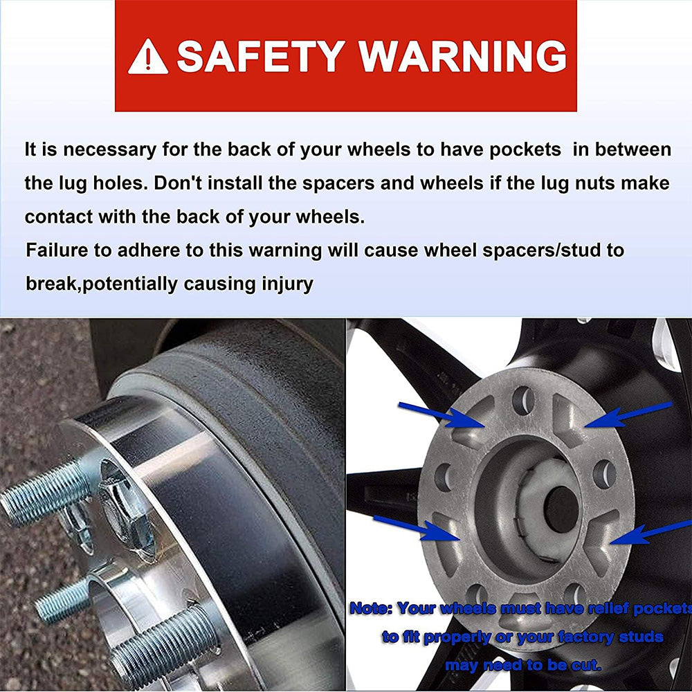 Richeer 1.25 inch 5x4.5" to 5x5" Hubcentric Wheel Adapters for Off-Road Vehicles (Ford, Jeep & More)