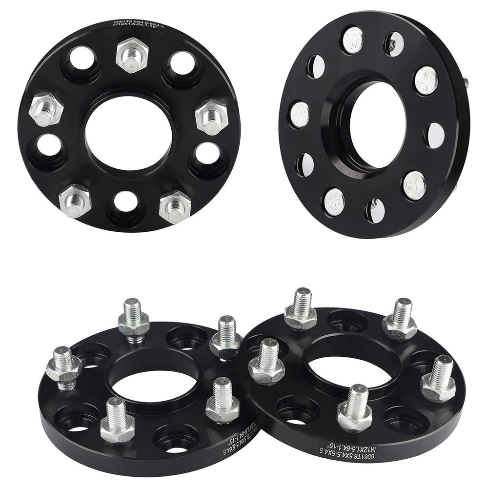 Richeer 5x4.5" Hub Centric Wheel Spacers Fits Honda | Acura Passenger Cars-15MM Thick Black