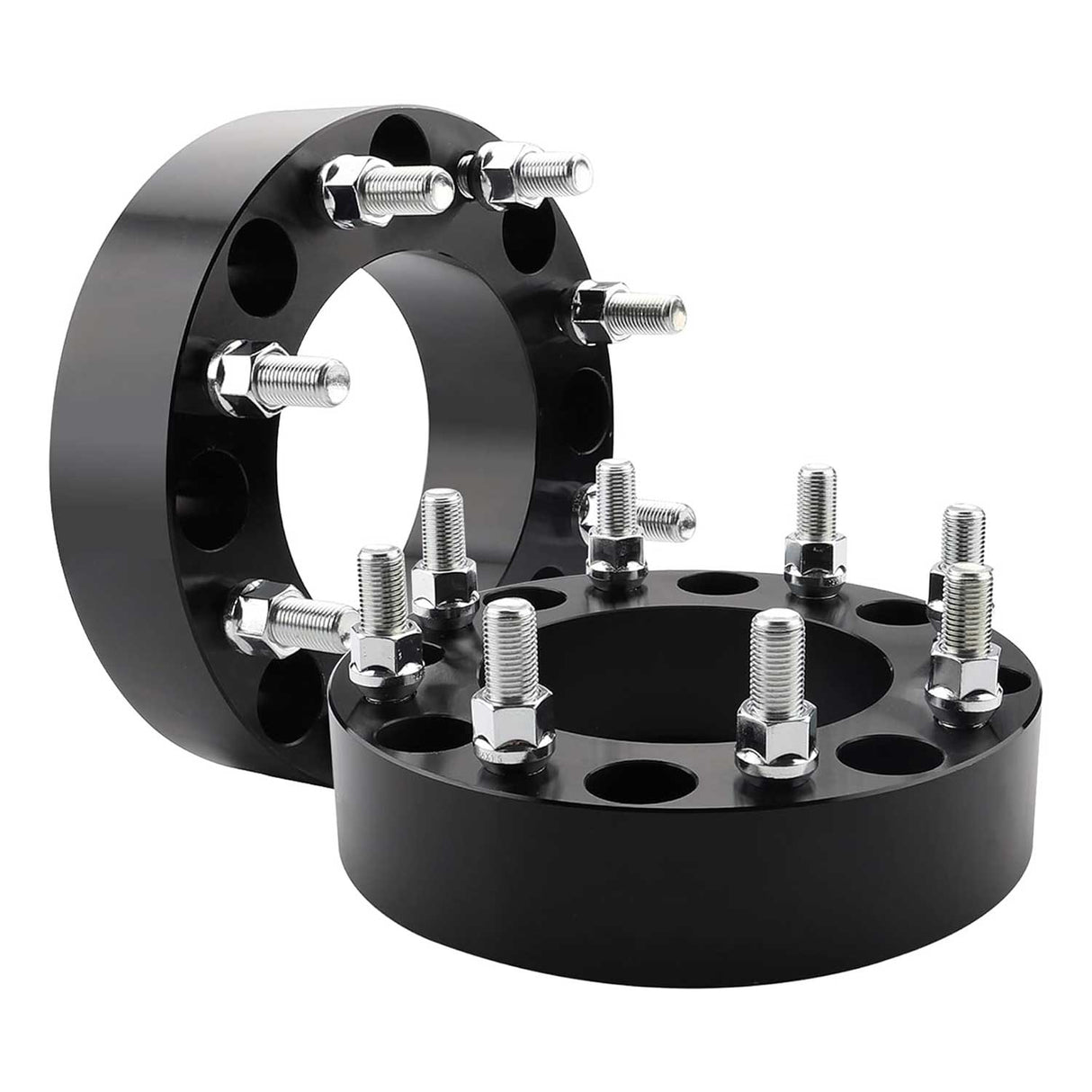 Richeer 8x180mm Wheel Spacers Fits 2011+ Chevy Silverado GMC Sierra 2500 3500 Single Rear Wheel Vehicles-2" Thick Black