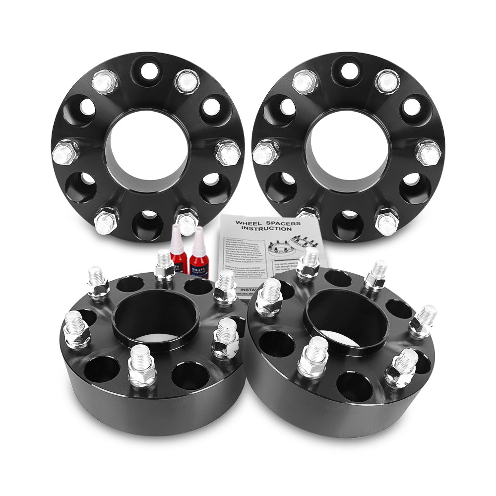 Richeer 6x5.5"(6x139.7) Hub Centric Wheel Spacers  Fits 2019+ Ram 1500- 2" Thick Black