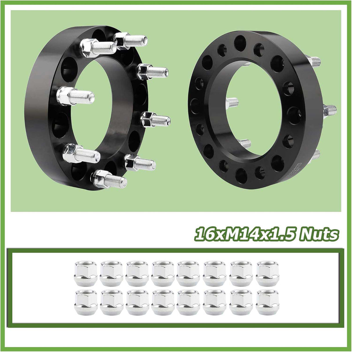Richeer 8x6.5" to 8x170mm Wheel Adapters for Off-Road Vehicles (Chevy, GMC, Ram & More)