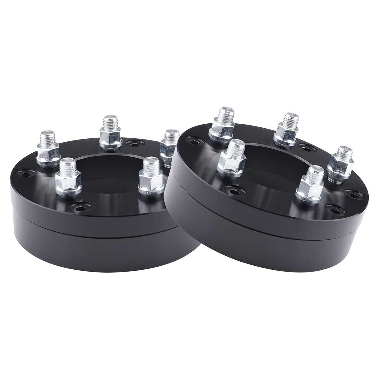 Richeer 6x5.5" to 5x4.5” Wheel Adapter for Off-Road Vehicles (GM & More)-2" Thick Black