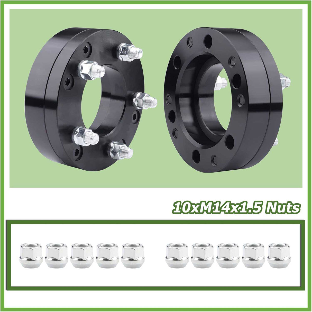Richeer 6x5.5" to 5x5" Wheel Adapters for Off-Road Vehicles (Chevy, GMC, Ram, Jeep & More)
