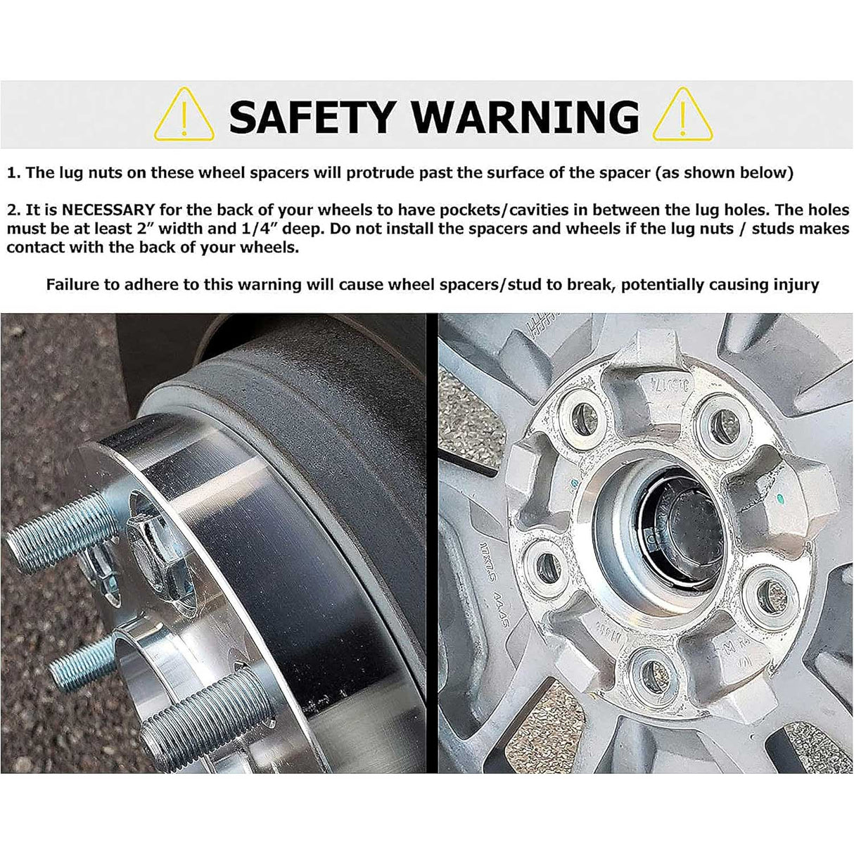 Richeer 6x5.5" to 5x5" Wheel Adapters for Off-Road Vehicles (Chevy, GMC, Ram, Jeep & More)